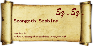 Szongoth Szabina névjegykártya