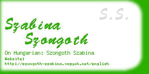 szabina szongoth business card